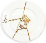 Блюдо сервировочное Seletti Patera Kintsugi 2, круглое, фарфор, 21 см, белое — фото 3