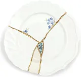 Блюдо сервировочное Seletti Patera Kintsugi 3, круглое, фарфор, 21 см — фото 1