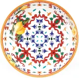 Тарелка глубокая Guzzini Flowers Lemon, меламин, 21,5 см, красная — фото 2