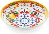 Тарелка глубокая Guzzini Flowers Lemon, меламин, 21,5 см, красная — фото 3