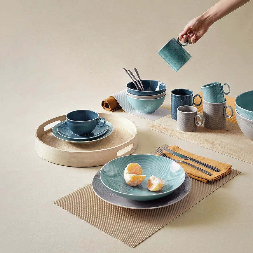 Тарелка глубокая Rosenthal Thomas Loft Moon Grey, фарфор, 24 см, серая