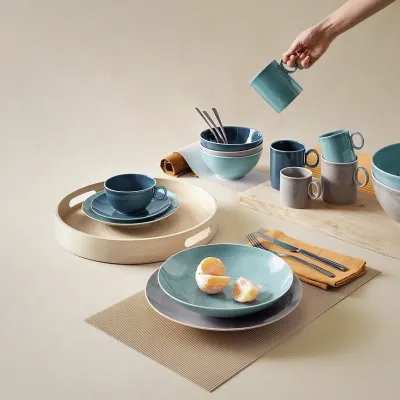 Тарелка глубокая Rosenthal Thomas Loft Moon Grey, фарфор, 24 см, серая