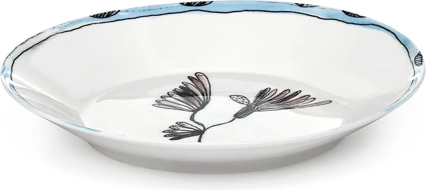 Набор глубоких тарелок serax e midnight flowers, 2 предмета, костяной фарфор, синие · арт. fabr B9223113-719