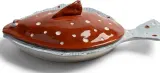 Тарелка обеденная &K Amsterdam Plaice, каменная керамика, овальная, 21 29,5 см, коричневая — фото 1