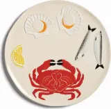 Тарелка сервировочная &K Amsterdam De La Mer Crab, доломит, 26,5 см, разноцветная — фото 3