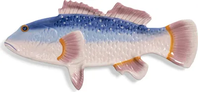 Тарелка сервировочная &K Amsterdam Fish, доломит, овальная, 18,5 34,5 см, разноцветная