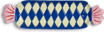 Тарелка сервировочная &K Amsterdam Goody, доломит, овальная, 9,5 33,5 см, разноцветная