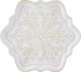Тарелка закусочная Bloomingville Winter, каменная керамика, 15,5 см, белая — фото 3