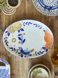 Тарелка сервировочная Bloomingville Lynna, каменная керамика, овальная, 25 34 см, разноцветная — фото 2