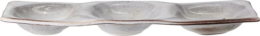 Тарелка сервировочная Bloomingville Sandrine, каменная керамика, овальная, 13 36 см, серая