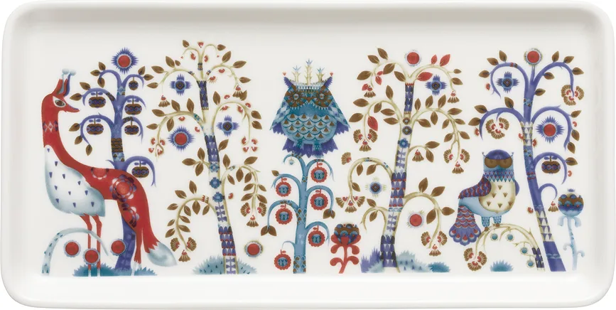 Тарелка сервировочная Iittala Taika, фарфор, овальная, 24,3 12,2 см, разноцветная