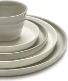 Набор закусочных тарелок Serax Cena, 4 предмета, фарфор, 14 см, белые · арт. fabr B4021014 — фото 5