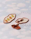 Набор сервировочных тарелок Serax Les Objets Mouleversants, 4 предмета, каменная керамика, овальные, 6 16 см, красные — фото 3