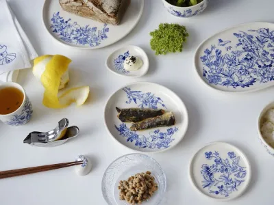 Тарелка обеденная Arabia Finland Muminki Haru, фарфор, 25 см, синяя