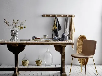 Тарелка обеденная Bloomingville Camellia, каменная керамика, 25,5 см