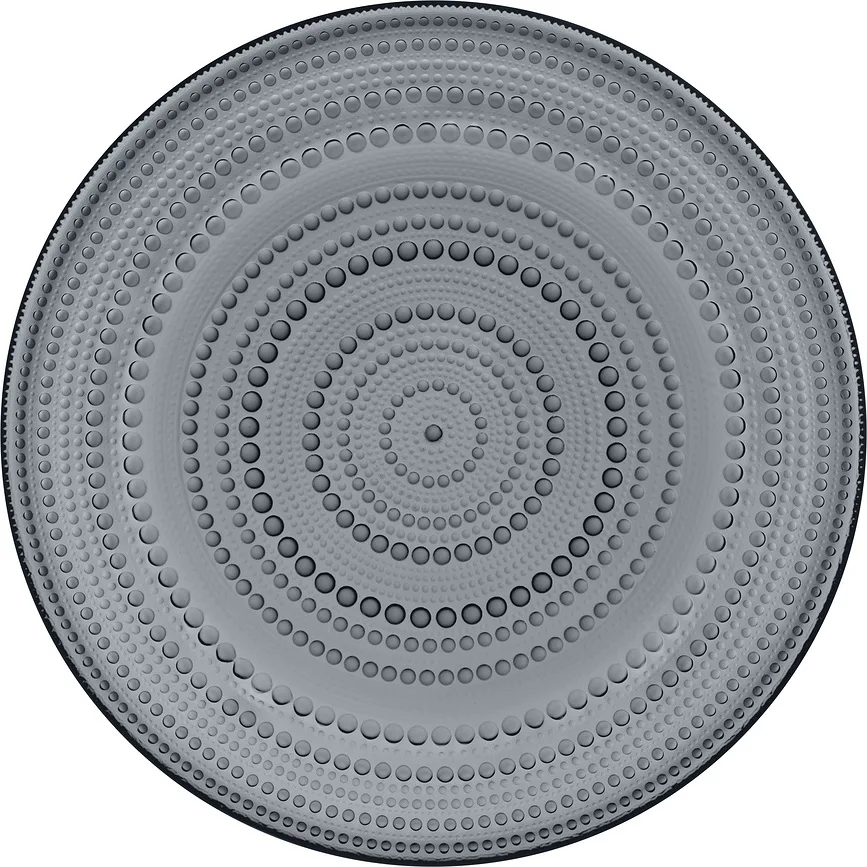 Тарелка обеденная Iittala Kastehelmi, стекло, 31 см, серая