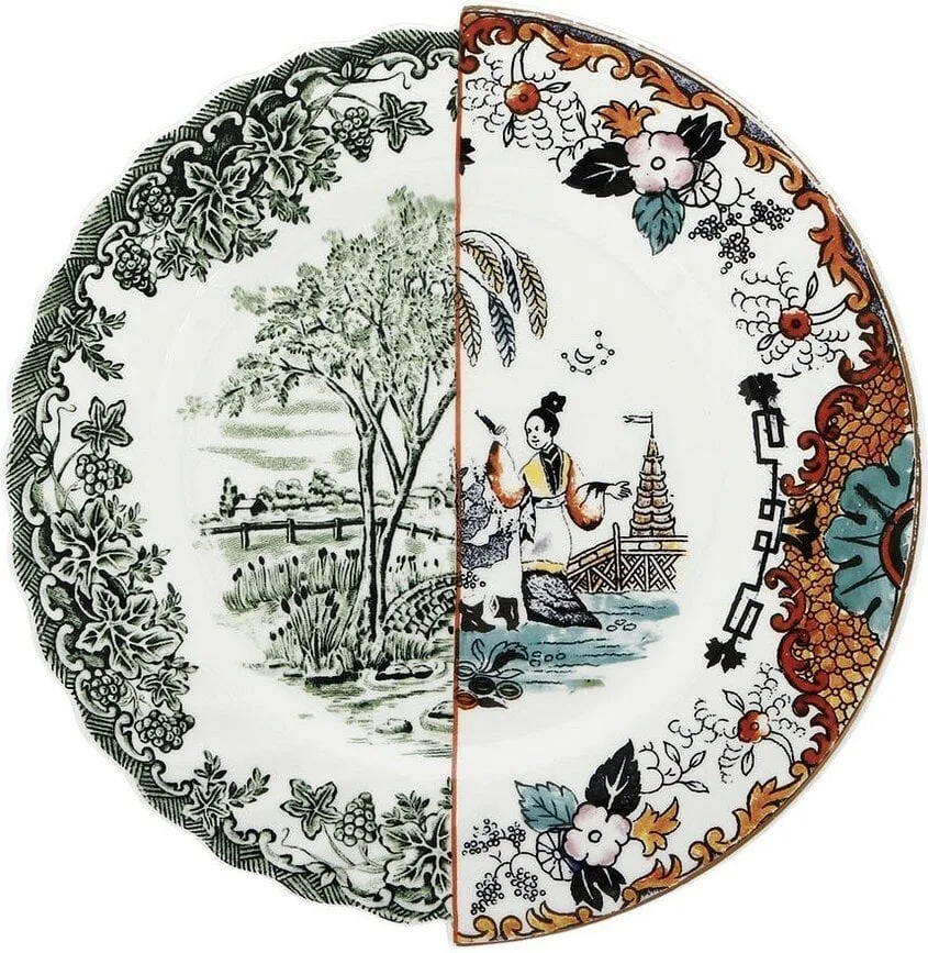 Тарелка обеденная Seletti Ipazia, костяной фарфор, 27,5 см, разноцветная
