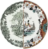 Тарелка обеденная Seletti Ipazia, костяной фарфор, 27,5 см, разноцветная — фото 1