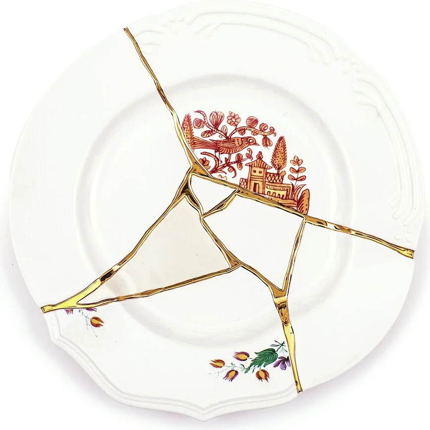 Тарелка обеденная Seletti Kintsugi 1, фарфор, 27 см