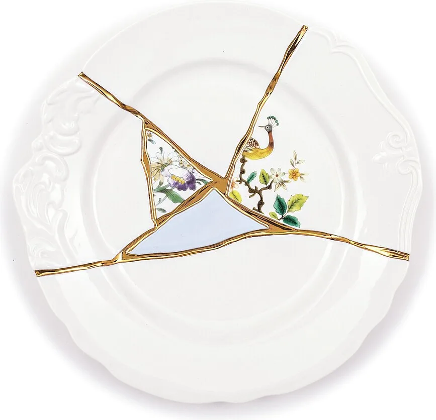 Тарелка обеденная Seletti Kintsugi 2, фарфор, 27 см