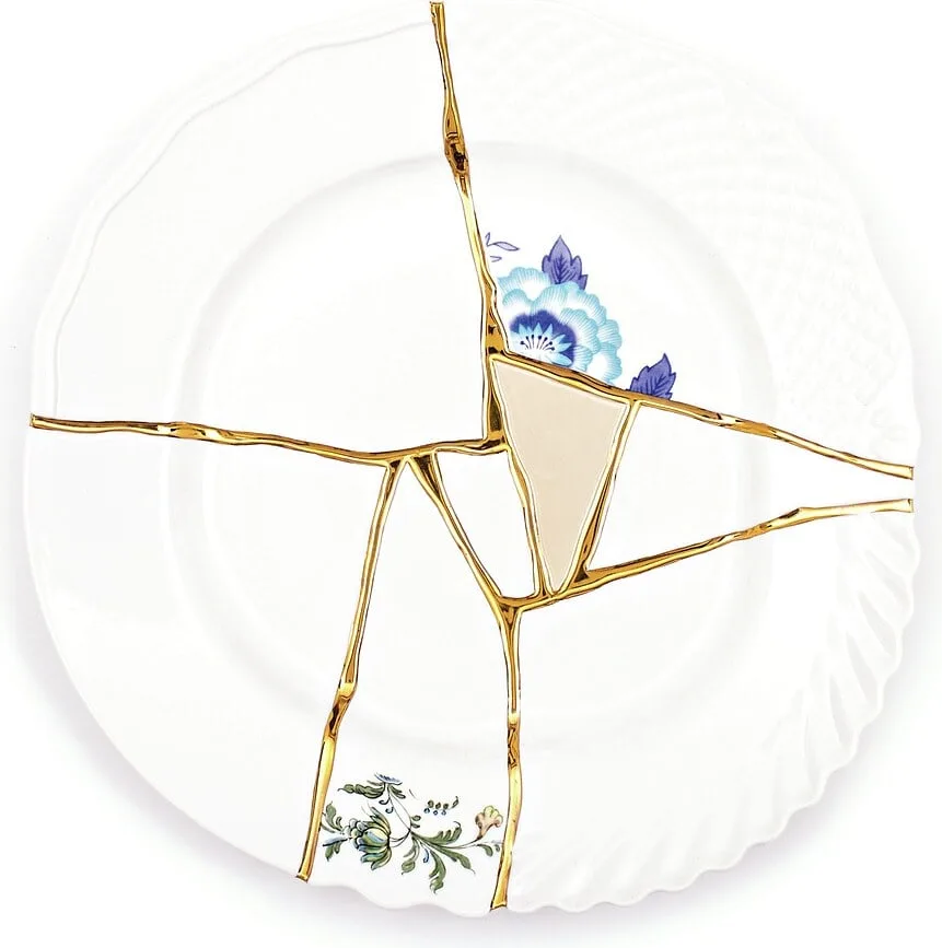 Тарелка обеденная Seletti Kintsugi 3, фарфор, 27 см