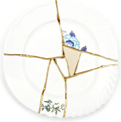 Тарелка обеденная Seletti Kintsugi 3, фарфор, 27 см