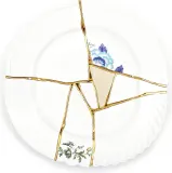 Тарелка обеденная Seletti Kintsugi 3, фарфор, 27 см — фото 1