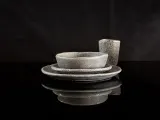 Тарелка обеденная Seletti Newlithic, фарфор, 25,8 см, серая — фото 1