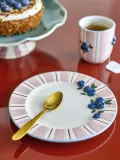 Набор закусочных тарелок Bloomingville Carry, 4 предмета, каменная керамика, 20,5 см, розовые — фото 1