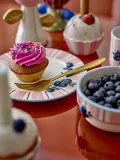 Набор закусочных тарелок Bloomingville Carry, 4 предмета, каменная керамика, 20,5 см, розовые — фото 3