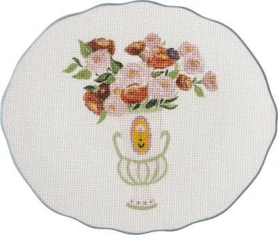 Тарелка закусочная Bloomingville Dorothy, каменная керамика, овальная, 17 20 см, синяя
