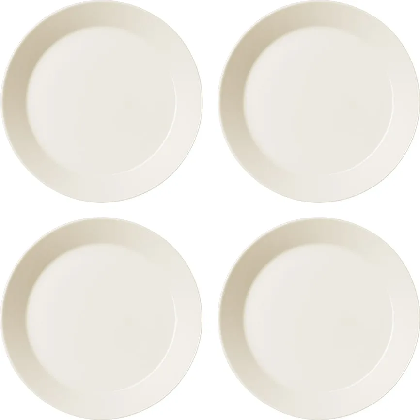 Набор закусочных тарелок Iittala Teema, 4 предмета, фарфор, 21 см, белые