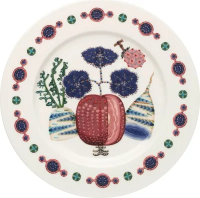 Тарелка закусочная Iittala Taika Sato, фарфор, 22 см, разноцветная
