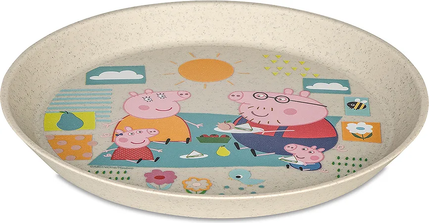Тарелка обеденная Koziol Connect Swinka Peppa, пластик, 20,5 см, бежевая