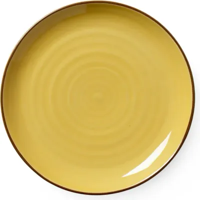 Тарелка закусочная K hler Colore, керамика, 19 см, жёлтая