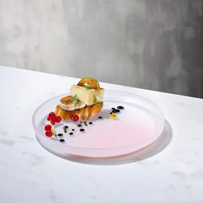 Тарелка закусочная Nude Pigmento, хрусталь, 22 см