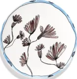 Набор закусочных тарелок Serax Midnight Flowers, 2 предмета, костяной фарфор, 20 см, синие — фото 1