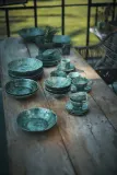 Набор закусочных тарелок Serax Verde Lanza, 2 предмета, каменная керамика, 22 см, зелёные — фото 7