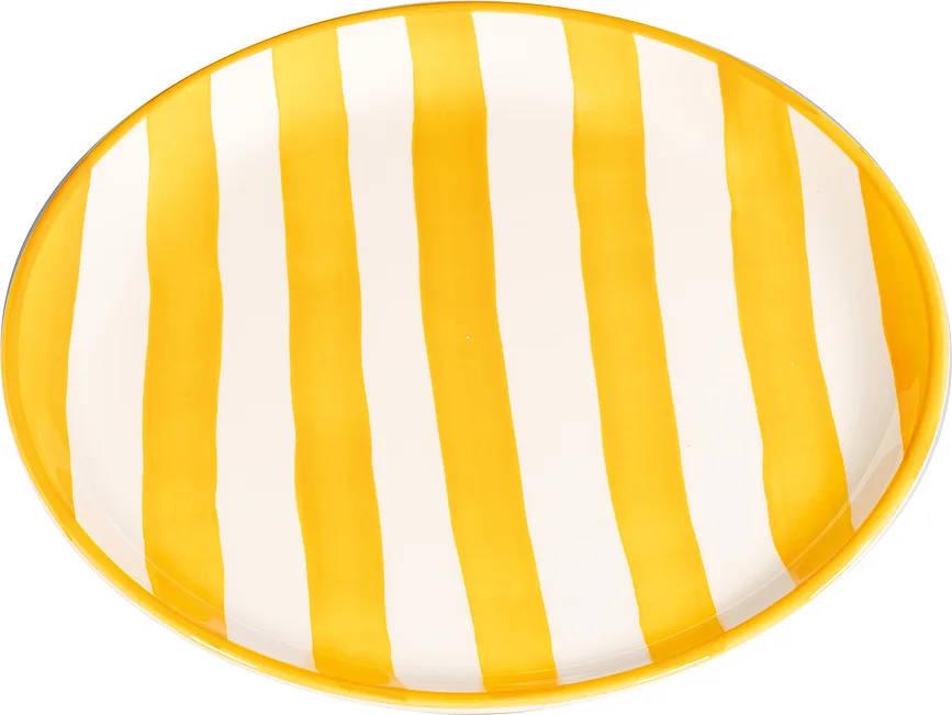 Тарелка закусочная Zafferano Lido Righe, керамика, 21 см, жёлтая