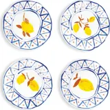 Набор десертных тарелок &K Amsterdam Lemon Moroccan, 4 предмета, каменная керамика, 16 см, разноцветные — фото 1