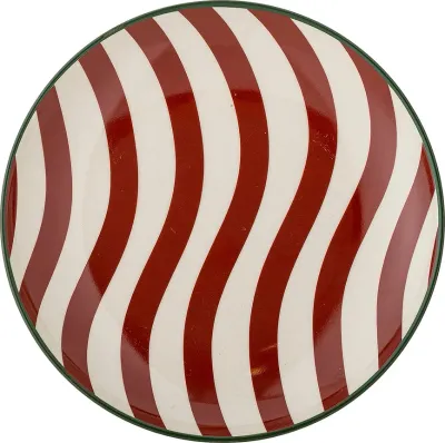 Тарелка десертная Bloomingville Jolly, каменная керамика, 16 см, красная