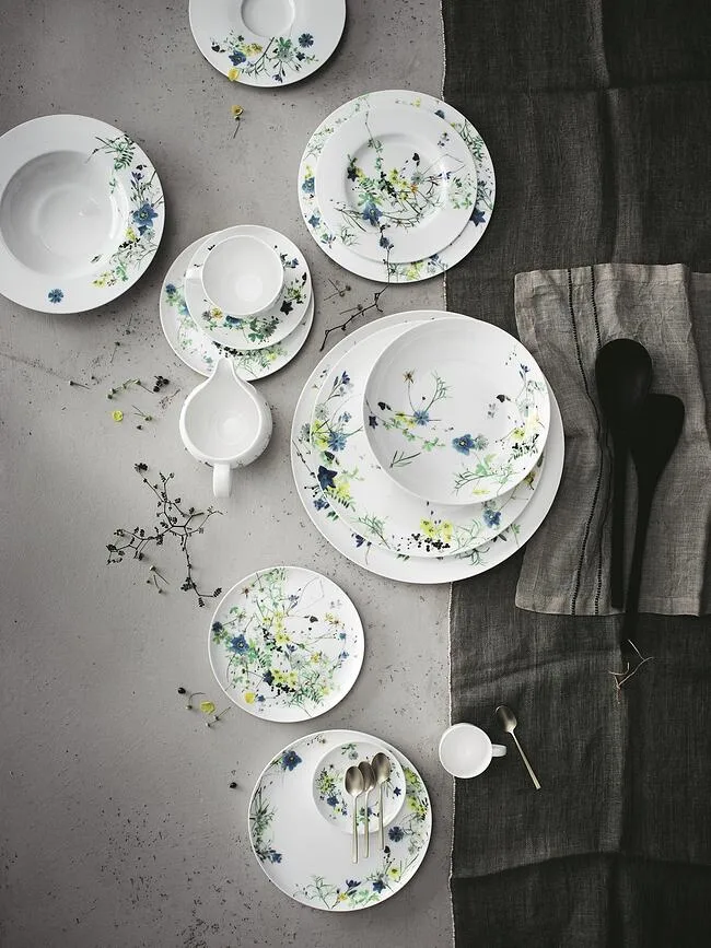 Тарелка десертная Rosenthal Brillance Alpejski Ogr d, костяной фарфор, 17,8 см, белая