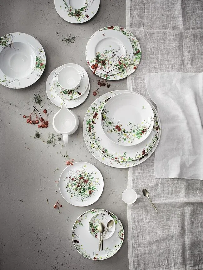 Тарелка десертная Rosenthal Brillance Tajemniczy Ogr d, костяной фарфор, 17,8 см, белая