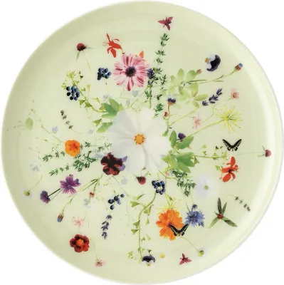 Тарелка десертная Rosenthal Brillance Wiosenny Ogr d, костяной фарфор, 18 см, зелёная