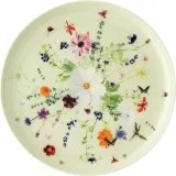 Тарелка десертная Rosenthal Brillance Wiosenny Ogr d, костяной фарфор, 18 см, зелёная — фото 1