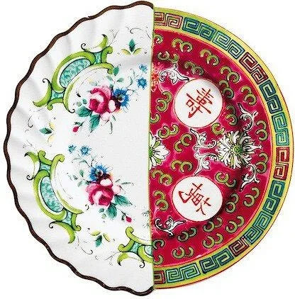 Тарелка обеденная Seletti Eudossia, костяной фарфор, 20 см, разноцветная