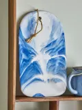 Доска разделочная Bloomingville Aiden, прямоугольная, каменная керамика, 35 20 см, синяя — фото 4