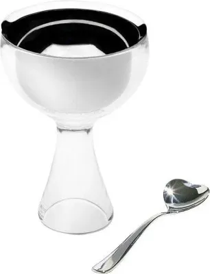 Салатник A di Alessi Big Love Achromatics, нержавеющая сталь, 12 см