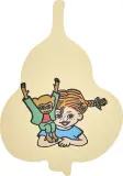 Сервировочная доска Muurla Pippi Ponczoszanka Fruits, дерево, 21 см, жёлтая — фото 3