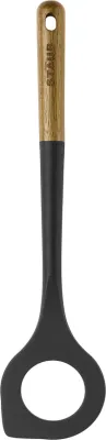 Ложка кулинарная Staub, дерево, 31 см, чёрная · арт. fabr 40503-108-0